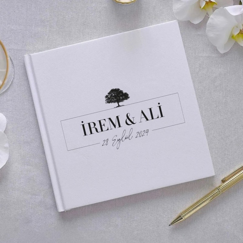 Düğün Özel Gün Anı ve Ziyaretçi Defteri 21cm x 21cm 50 Yaprak