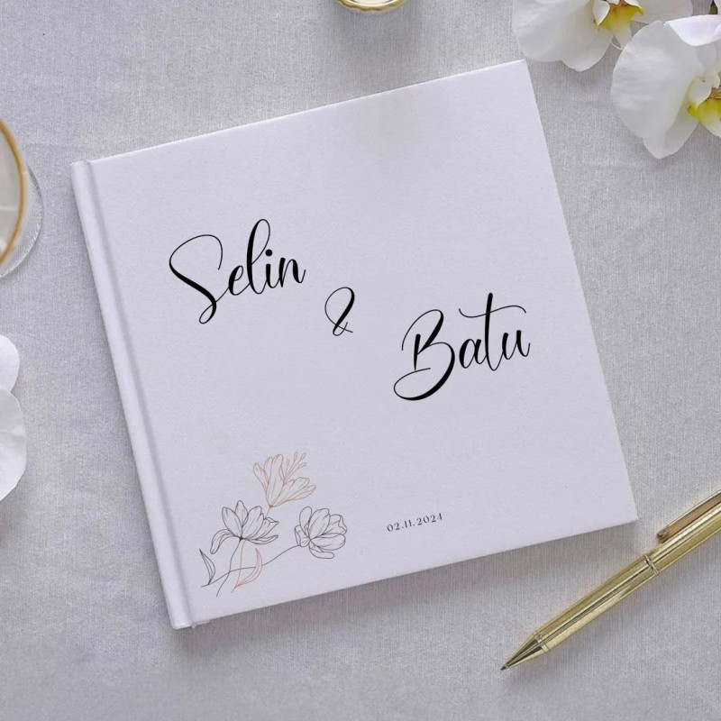 Düğün Özel Gün Anı ve Ziyaretçi Defteri 21cm x 21cm 50 Yaprak