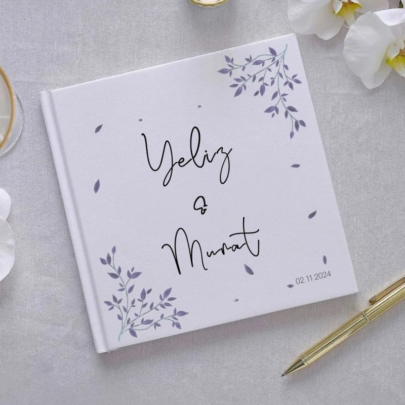 Düğün Özel Gün Anı ve Ziyaretçi Defteri 21cm x 21cm 50 Yaprak