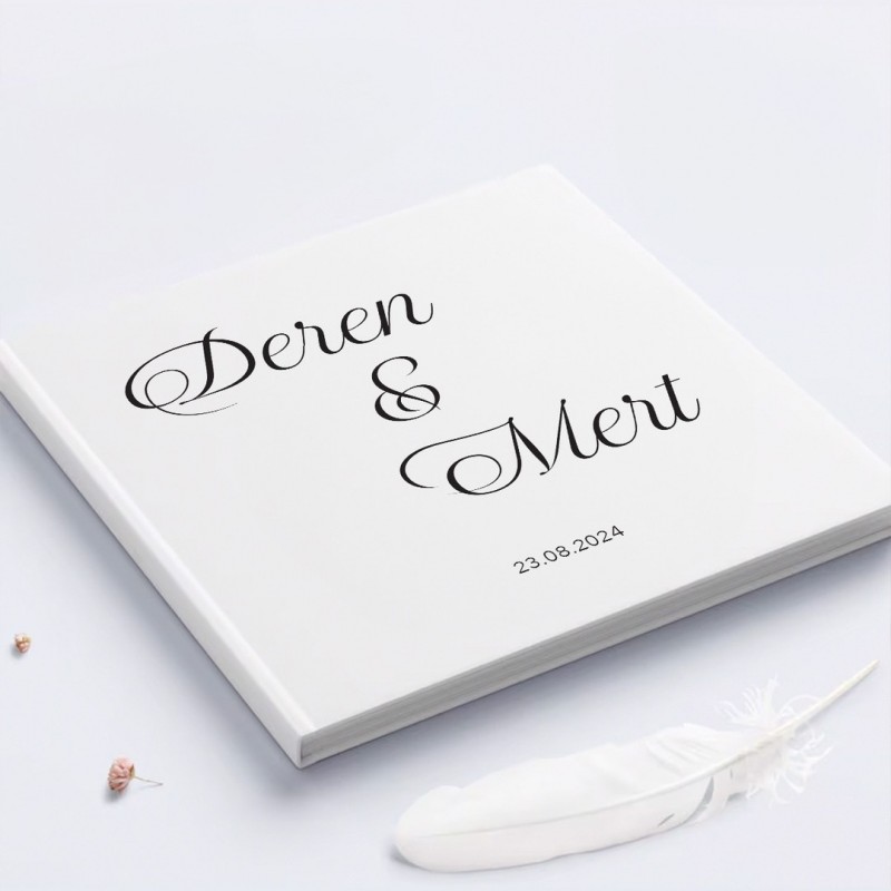 Düğün Özel Gün Anı ve Ziyaretçi Defteri 21cm x 21cm 50 Yaprak